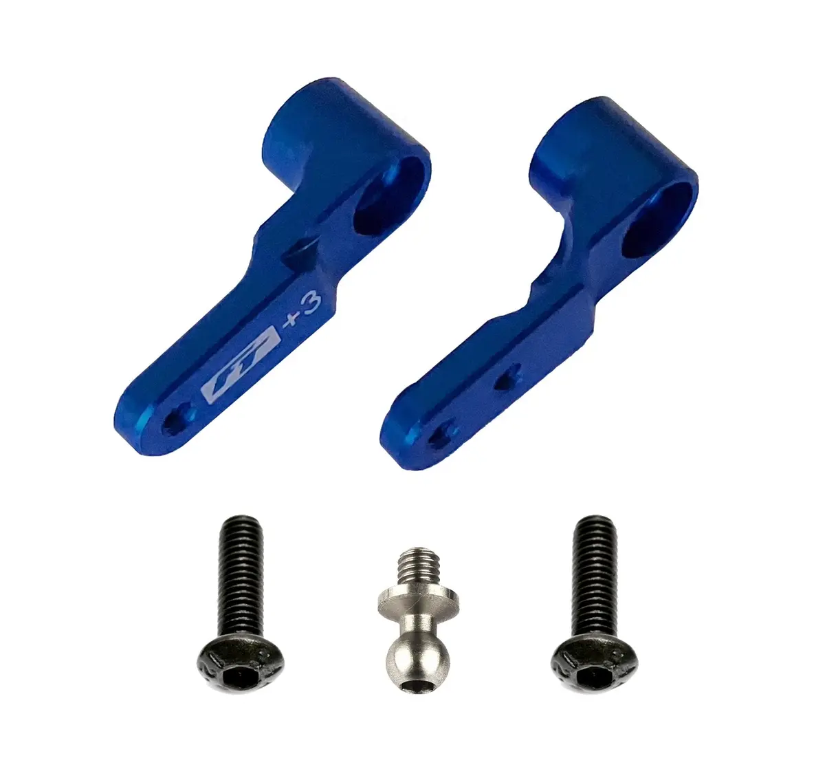 Rc10b6 Ft Steering Bellcranks, +3Mm, Blue Aluminum (Ass91914) 1