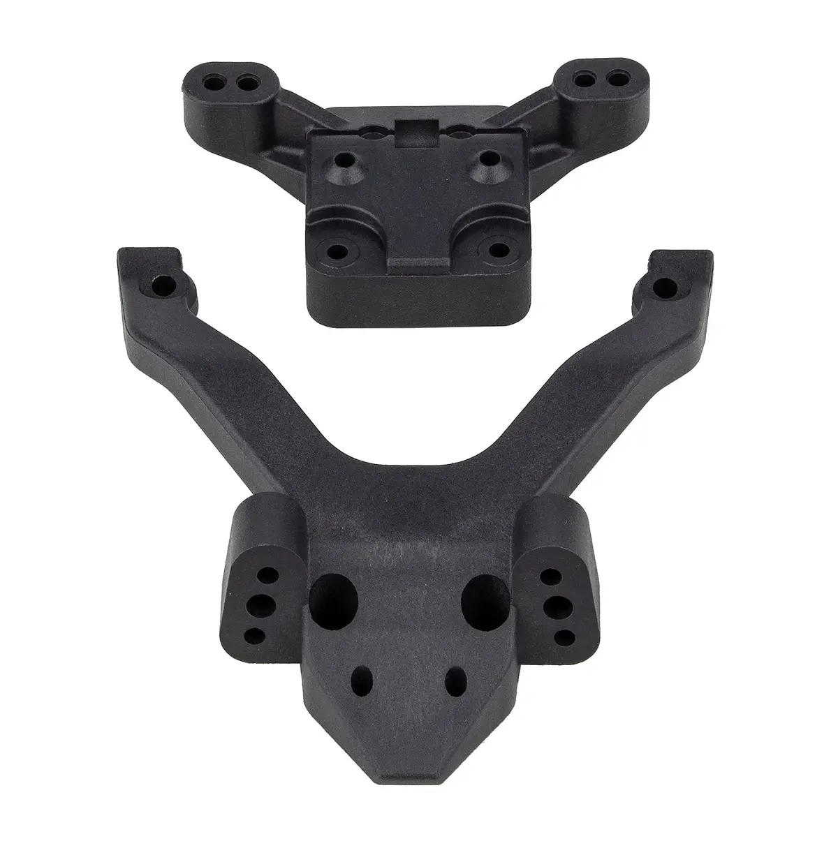 Rc10b6.4 Ft Top Plate And Ballstud Mount, Carbon (Ass91972) 1