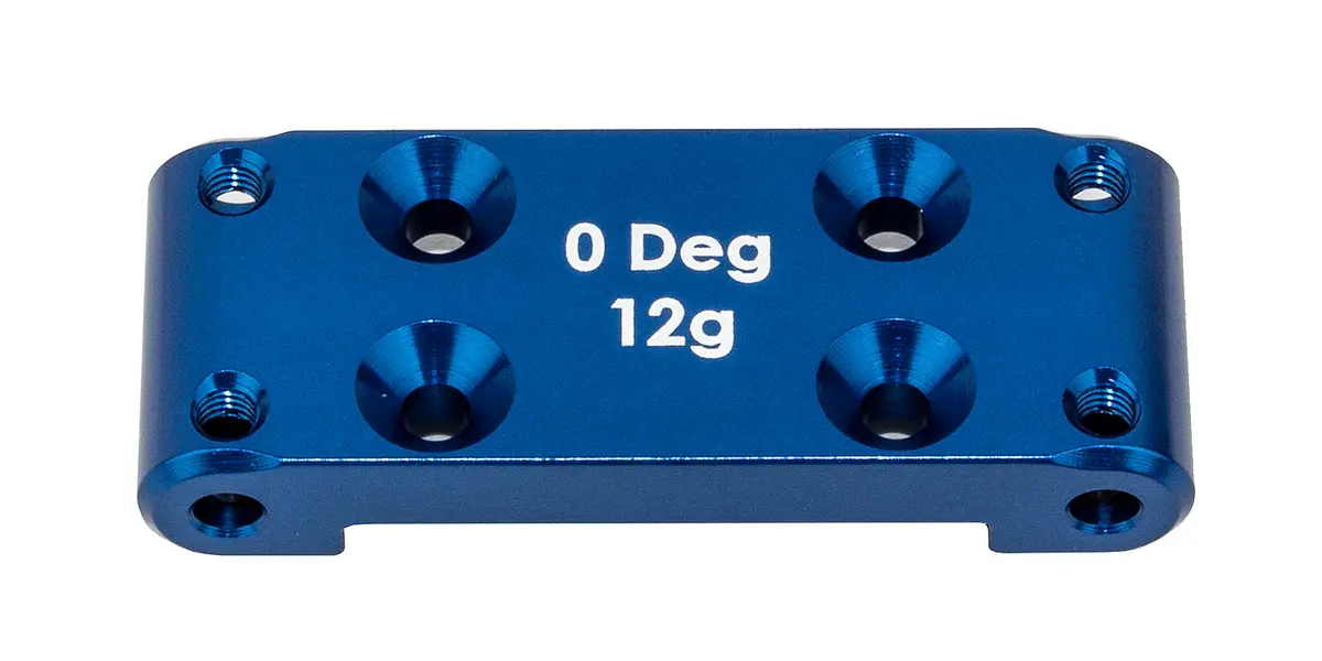 Rc10b6.4 Ft Front Bulkhead, 0 Deg., Blue Aluminum (Ass91987) 1