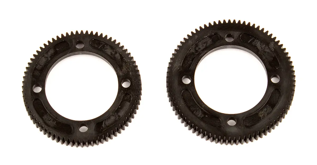 Team Associated Rc10b74 Center Diff Spur Gears, 72T/48P, 78T/48P (Ass92149) 1