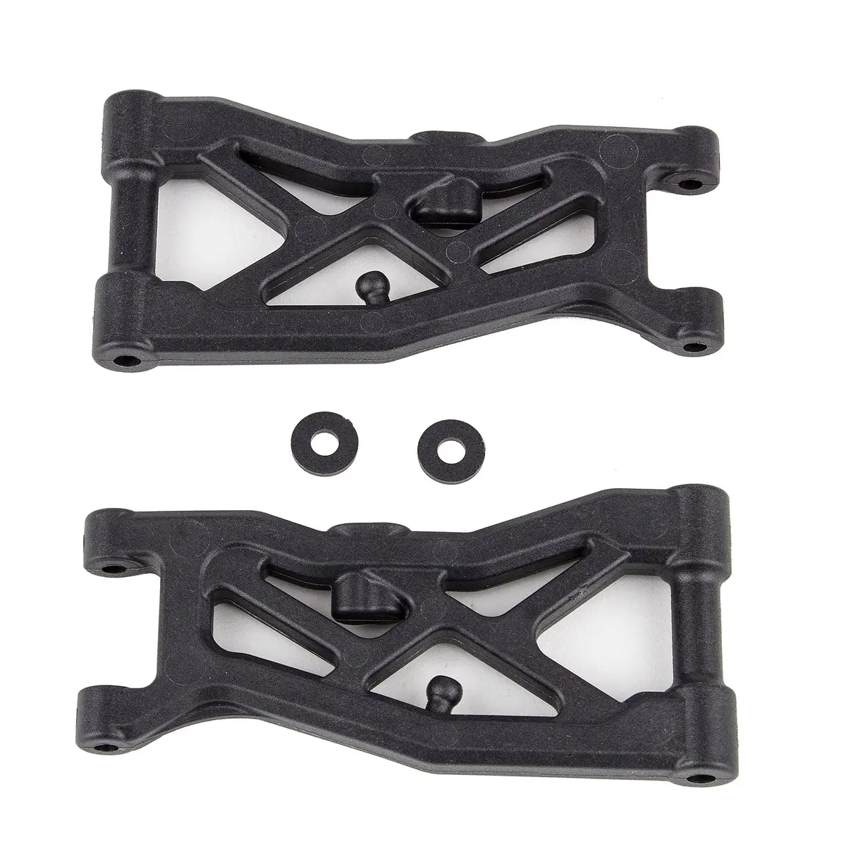Rc10b74.2 Ft Front Suspension Arms, Gull Wing, Carbon (Ass92328) 1