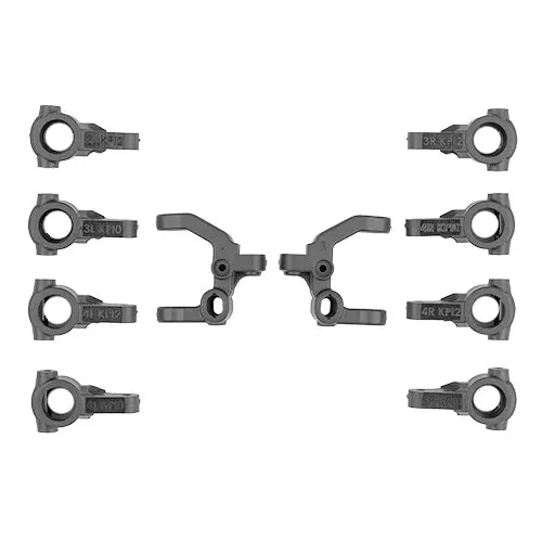 Rc10b7.1 Ft Caster And Steering Block Set, Carbon 1