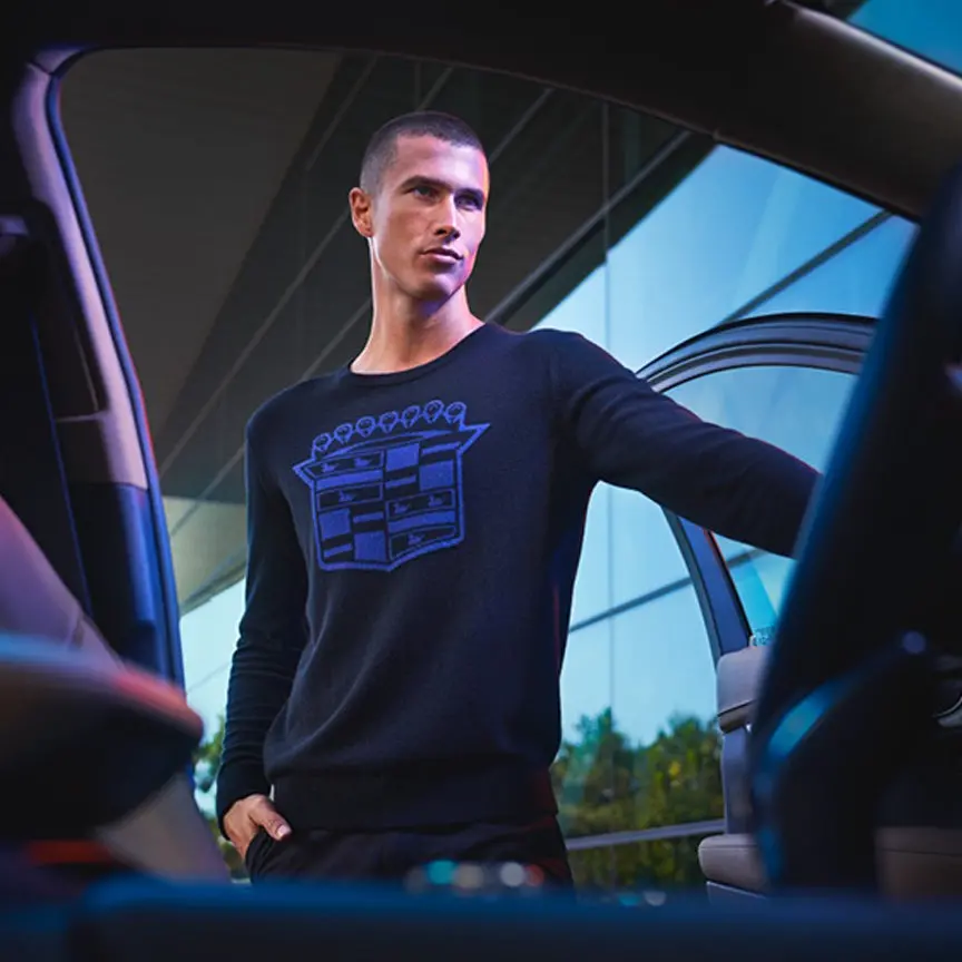 Cadillac Men's Insignia Sweater By Greyson 8