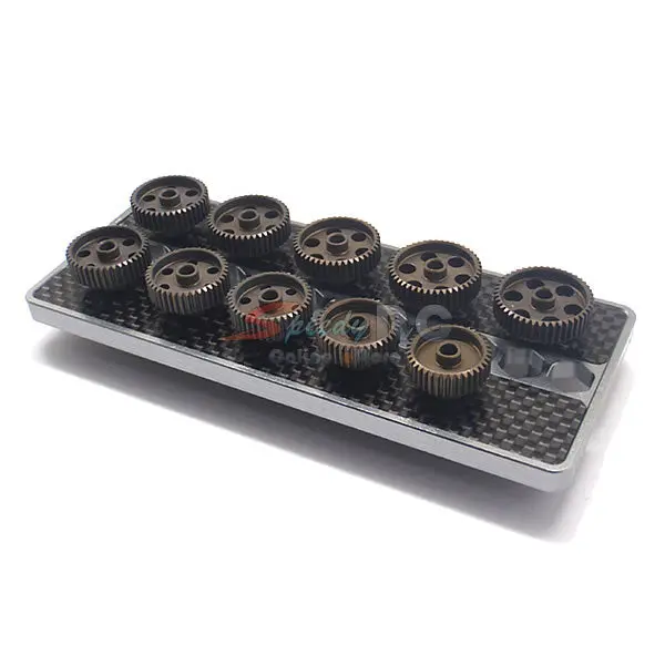 Arrowmax Set Of 10 Alu Pinions 64Dp With Caddy 37T-46T 1