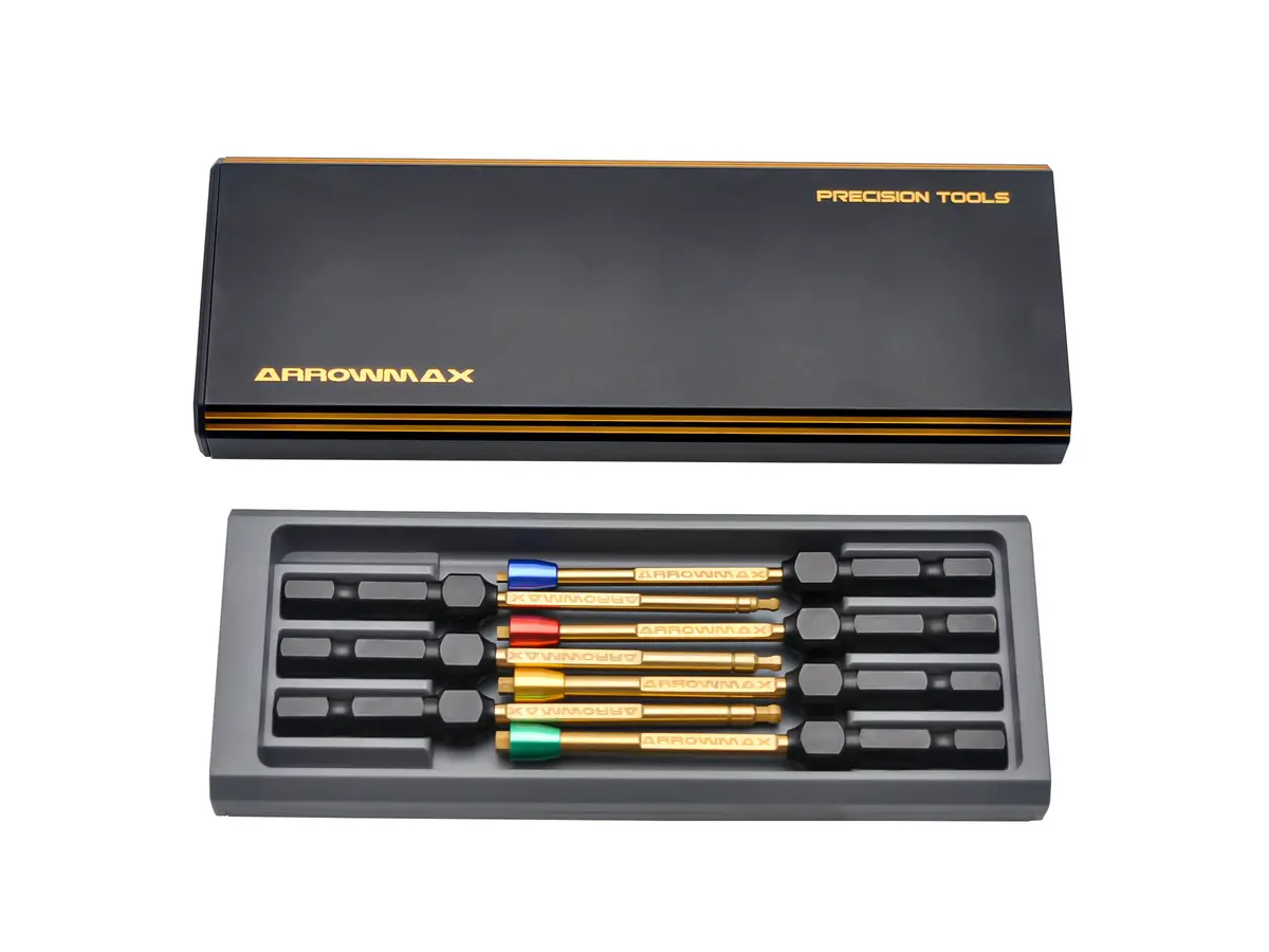 Am Power Tool Tip Set 7 Pieces With Alu Case Black Golden (Am-502905) 1