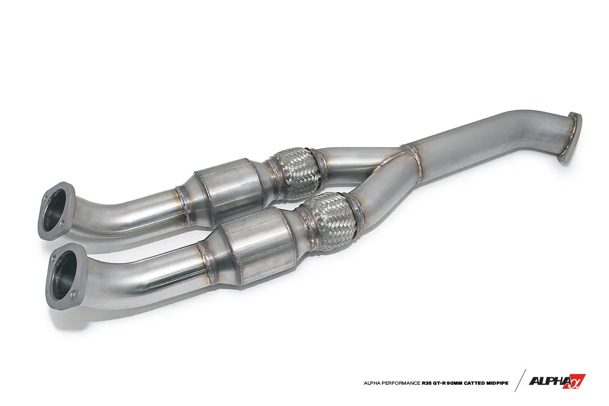 Alpha Performance R35 Gt-R 90Mm Catted Midpipe 1