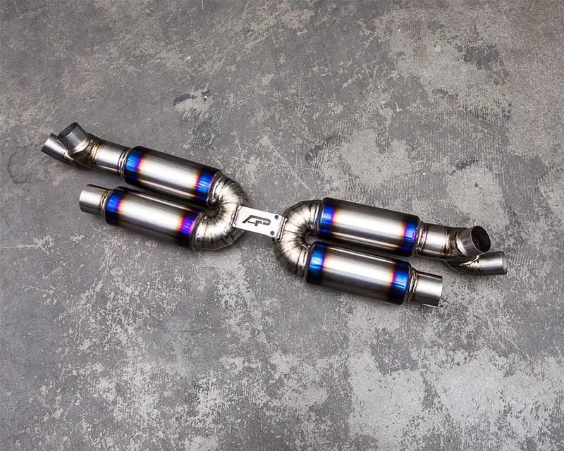 Agency Power Satin Titanium Performance Racing Muffler Porsche 991 Turbo 1
