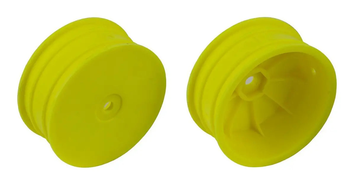 Team Associated 4Wd Front Wheels, 2.2", 12Mm Hex, +1.5Mm, Yellow (Ass92363) 1
