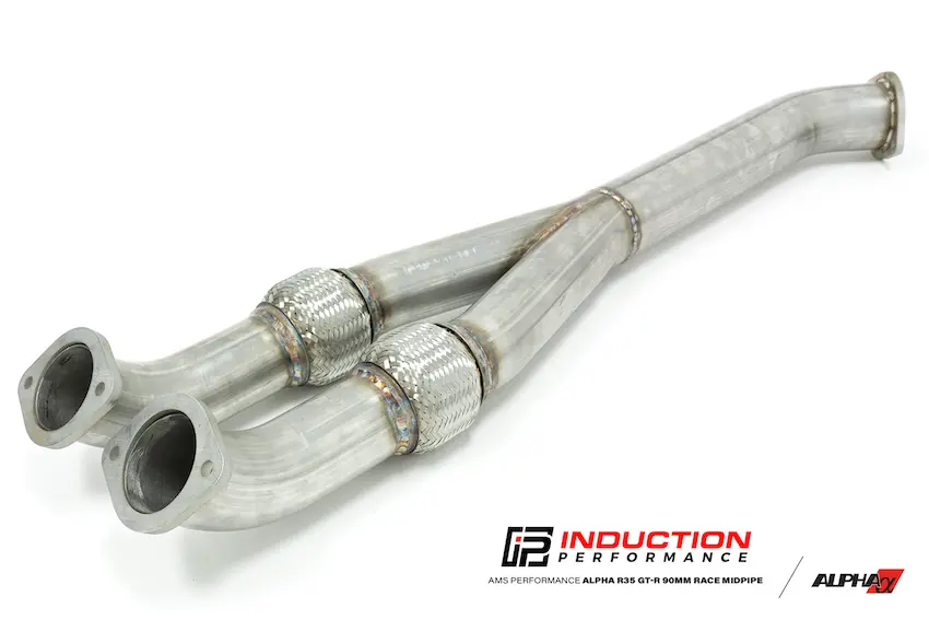 Alpha Performance 90Mm Race Midpipe For Nissan Gtr R35 Vr38 1
