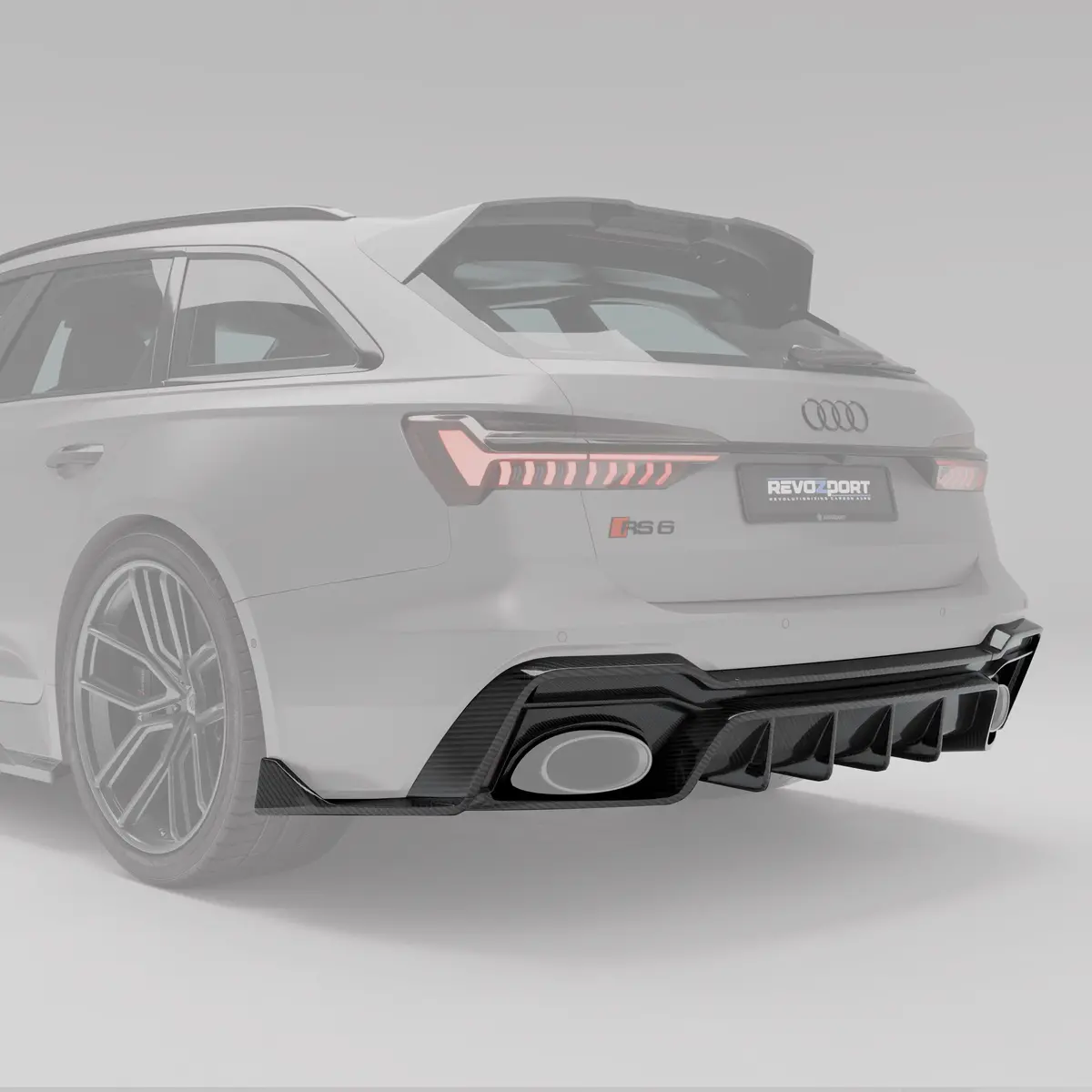 Audi Rs6 C8 Carbon Fiber Rear Diffuser 2