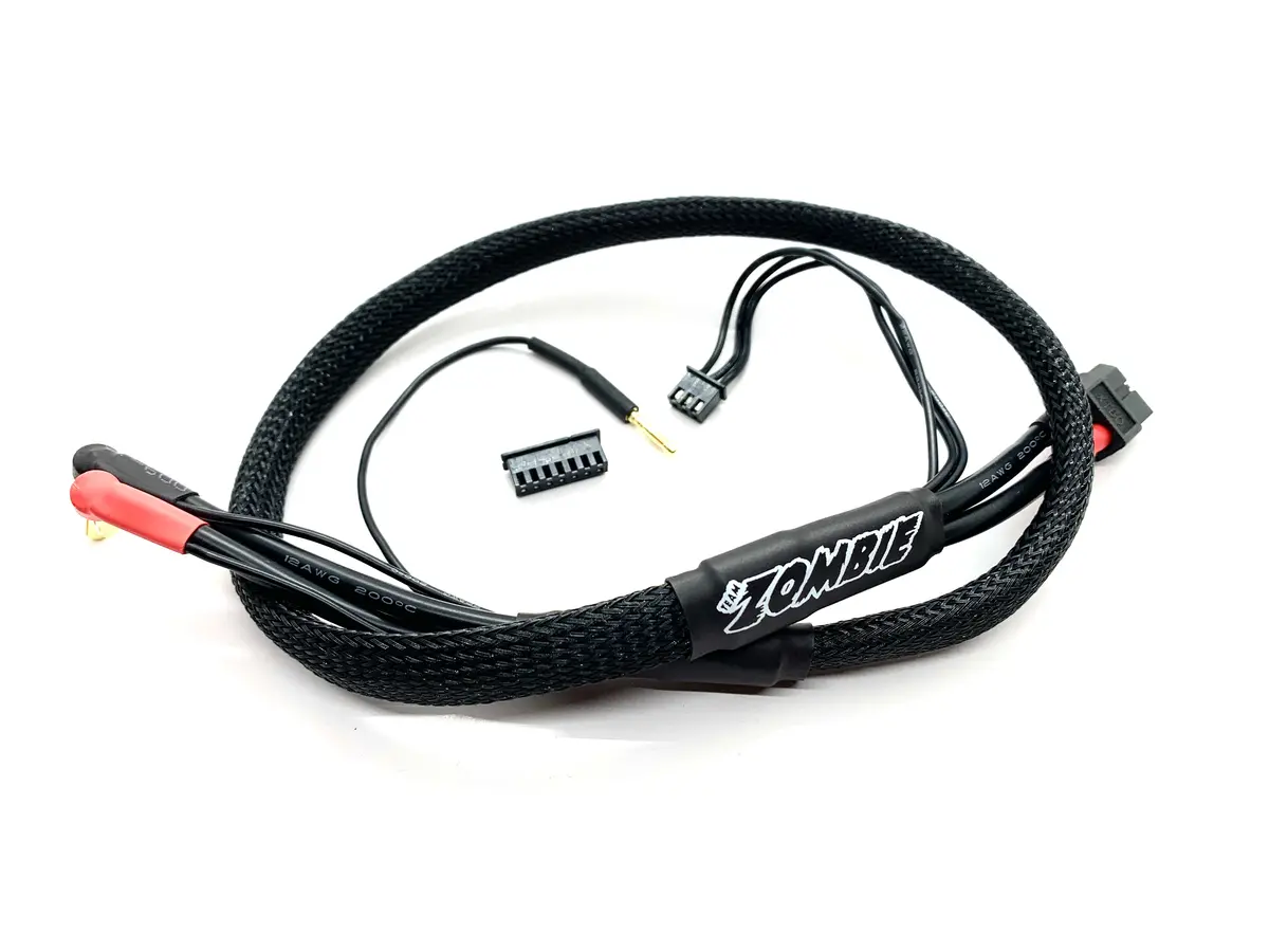 4/5Mm To Xt60 Female, 2S Balance Charge Lead (Black Wrapped, 600Mm) 1