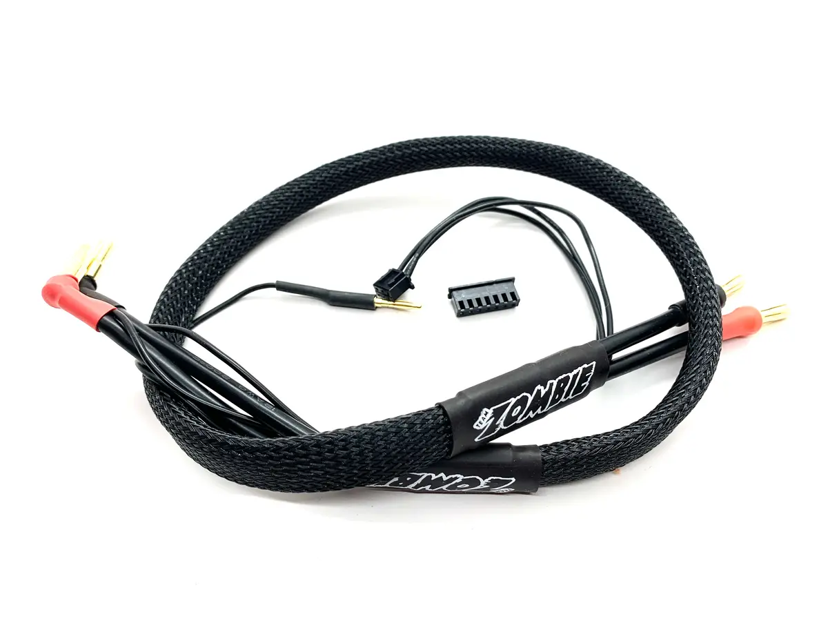 4/5Mm To 4Mm, 2S Balance Charge Lead (Black Wrap, 600Mm) 1