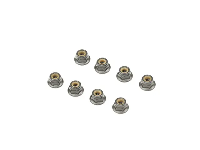 <B07403> M4 Flanged Nylon Nut (Black/8Pcs) 1
