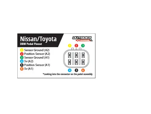 Dbw Pedal Harness (Nissan/Lexus/Toyota) - 6Ft Unterminated 2