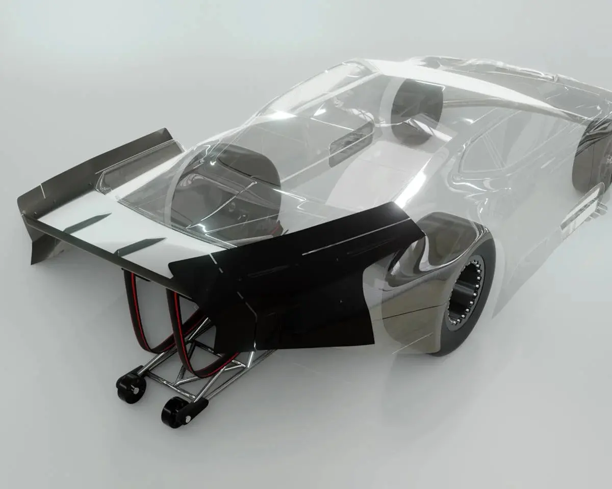 Bittydesign Zl21 Pro Drag Racing Wing Set (Clear) Bddg-Zl21w 1