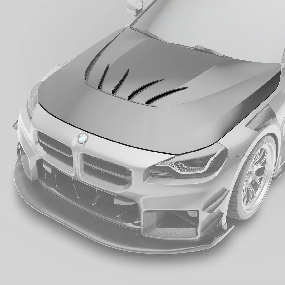 Bmw M2 G87 Carbon Fiber Hood & Strakes 2