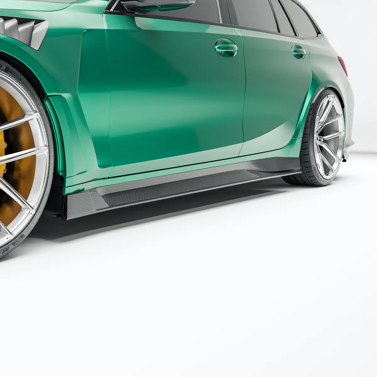 Bmw M3 G81 Carbon Fiber Side Skirts 1