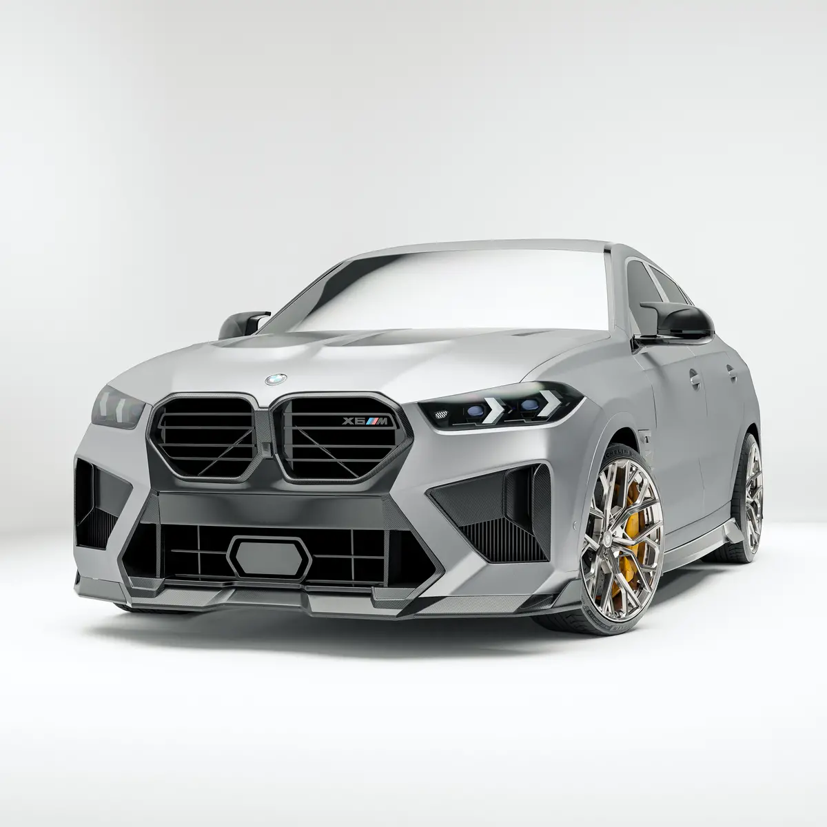 Bmw X6m F96 Lci Carbon Fiber Front Lip 1