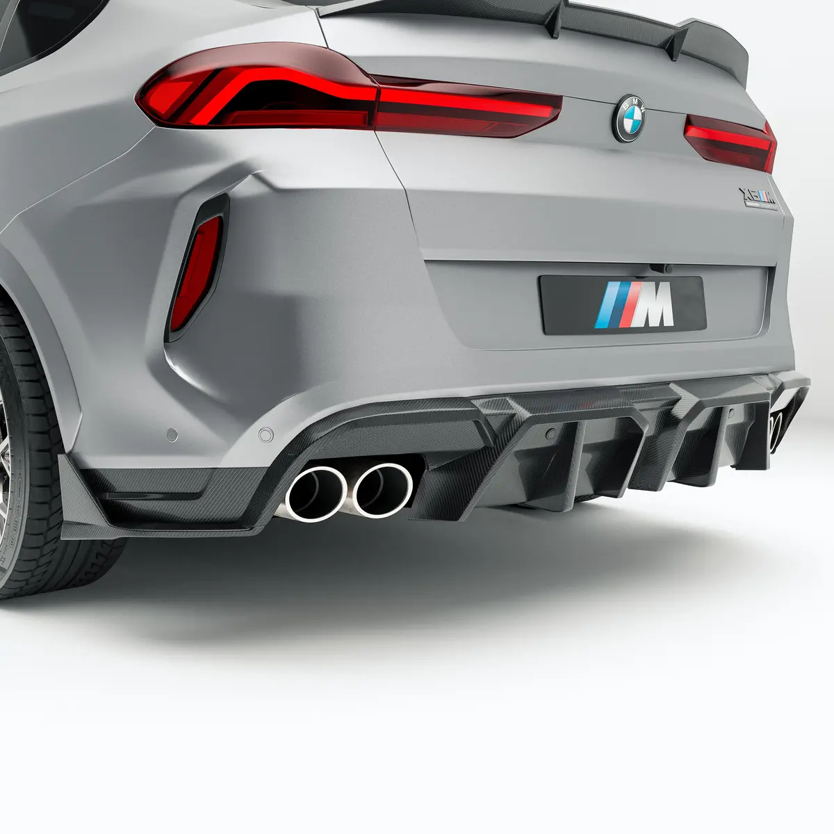 Bmw X6m F96 Lci Carbon Fiber Rear Diffuser 1