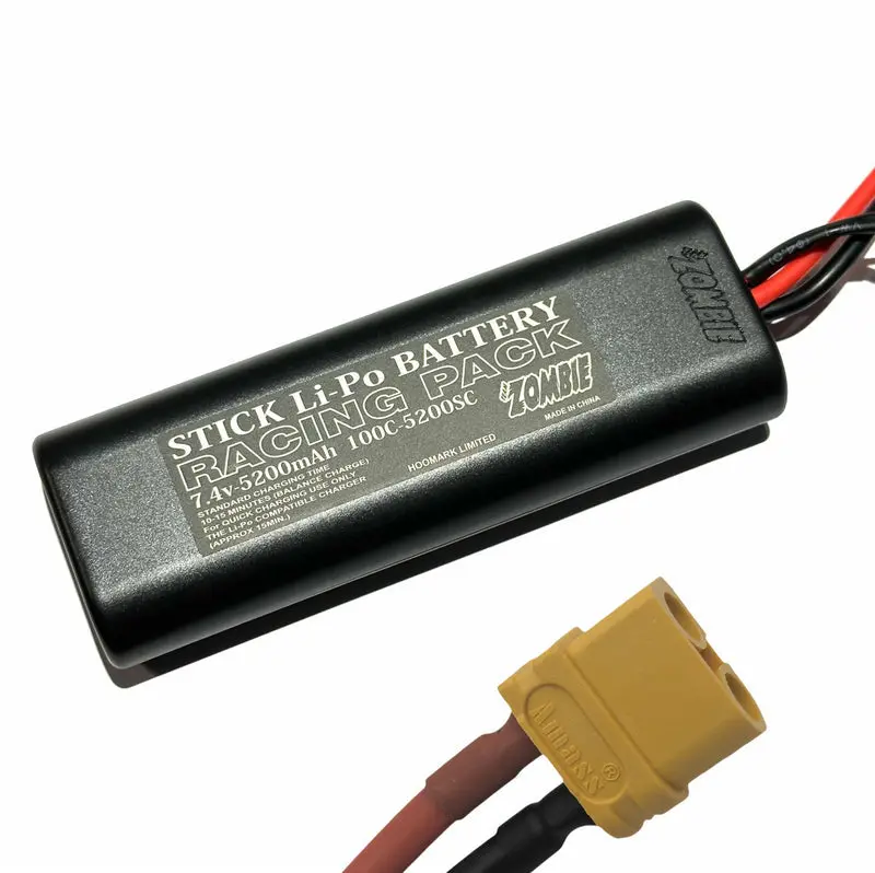 Team Zombie 5200Mah 7.4V 100C Retro Tamiya Stick Pack 1