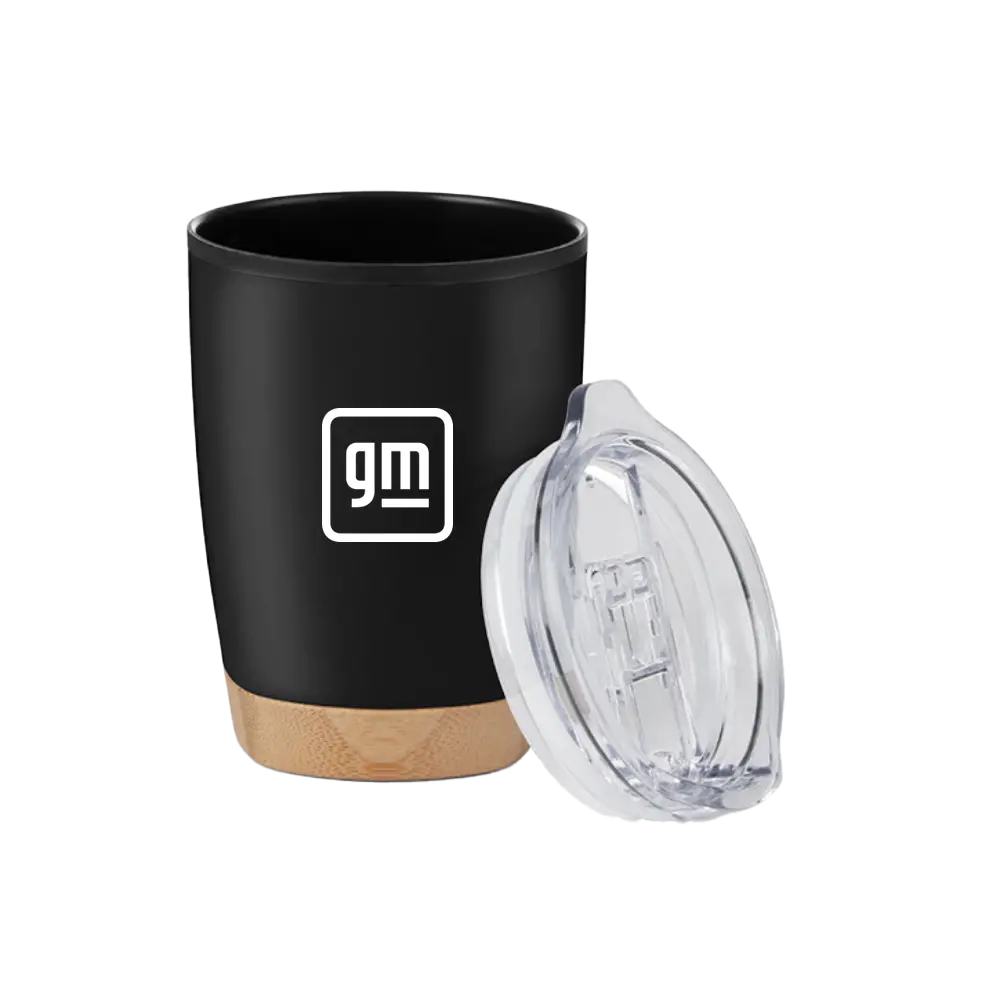 Gm 12Oz Double Wall Tumbler With Bamboo Base 1