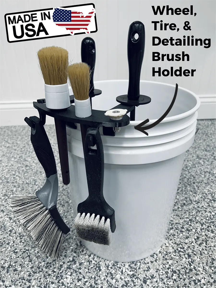 Bucket Caddy The Wheel, Tire, & Detailing Brush Holder Mount 2