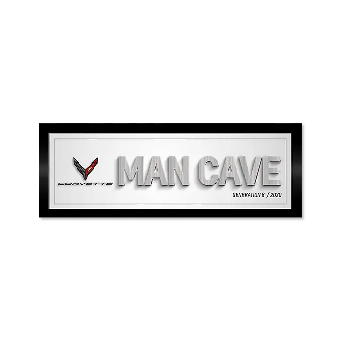 Corvette Generation 8 Man Cave Framed Art 1