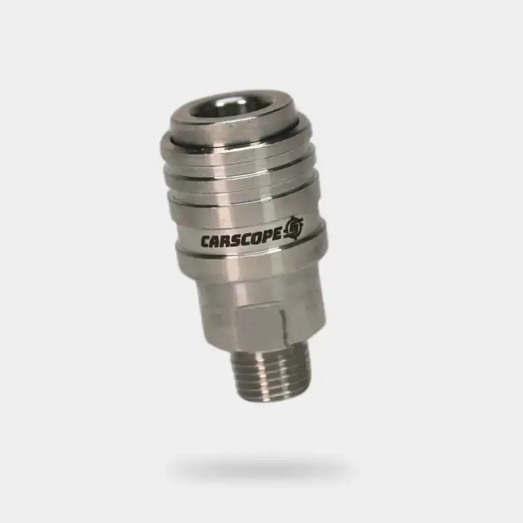 Carscope Push-Lock 1/4" 304 Stainless Coupler Male 1