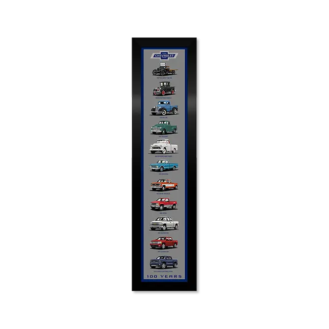 Chevy Truck 100 Generations Framed Canvas 1