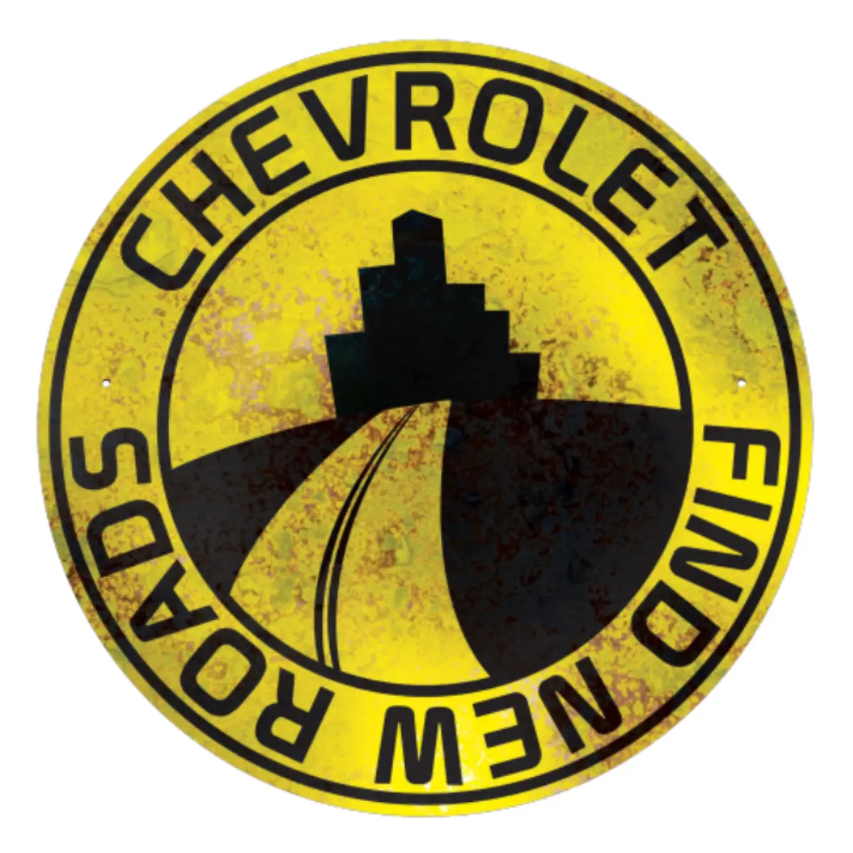 Chevrolet Roads Thick Aluminum Sign 1
