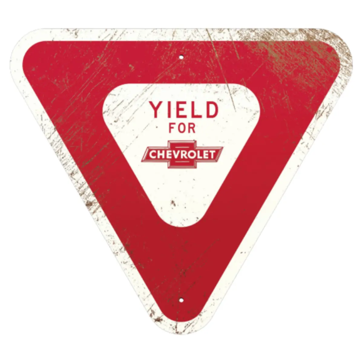 Chevrolet Yield Thick Aluminum Sign 1