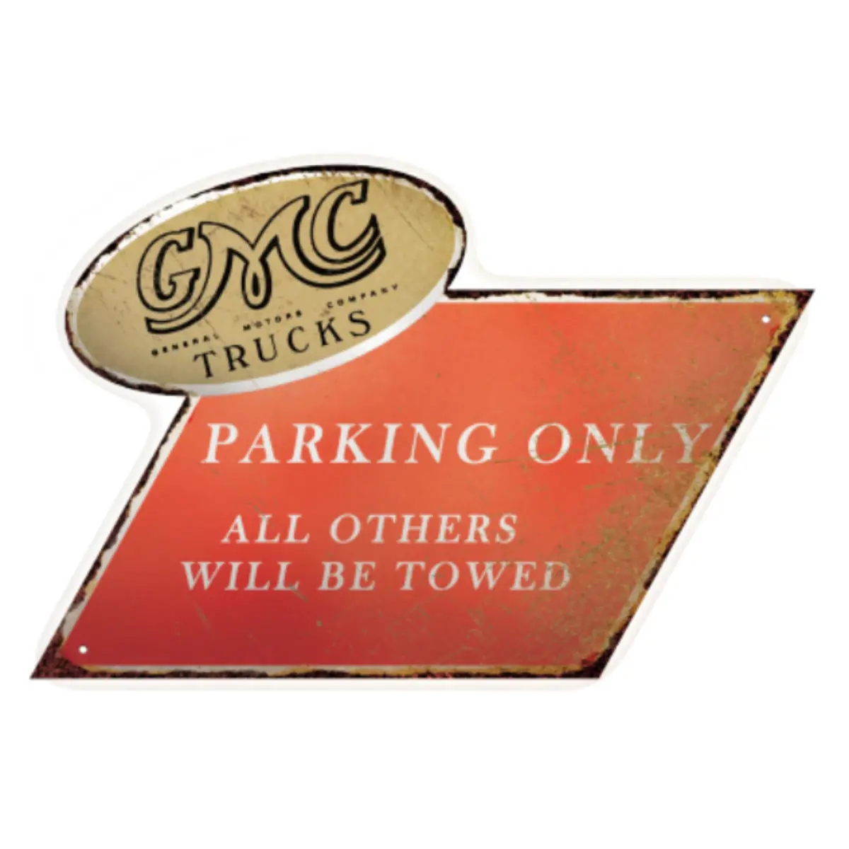 Gmc Parking Thick Aluminum Sign 1