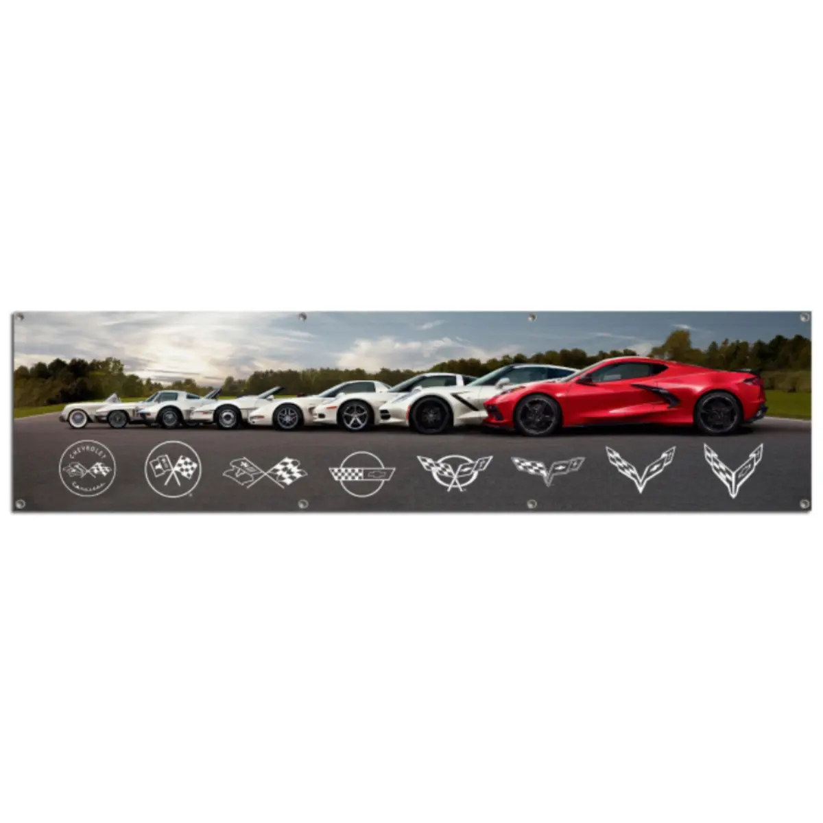 Corvette Generations Giant Garage Banner 1
