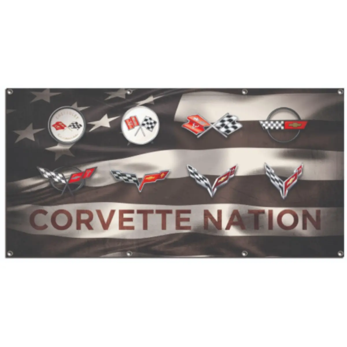 Corvette Nation Art Giant Garage Banner 1
