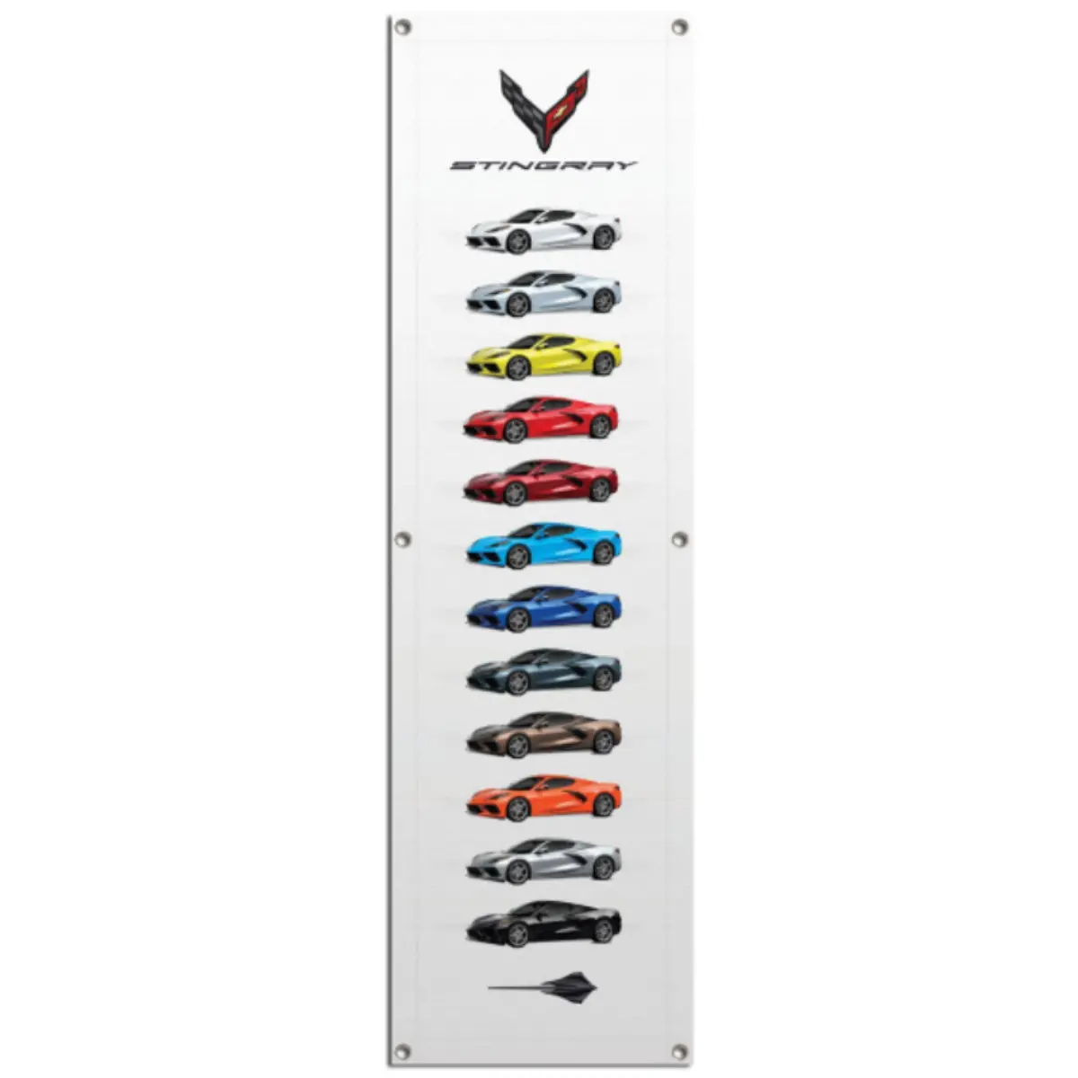 Corvette C8 Color Art Giant Garage Banner 1