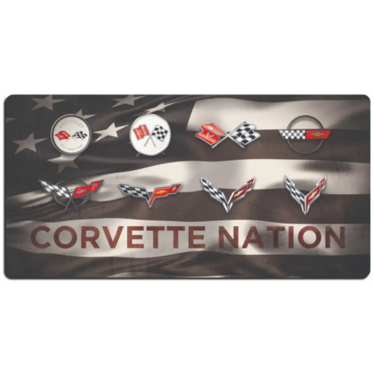 Corvette Nation Art Thick Aluminum Sign 1