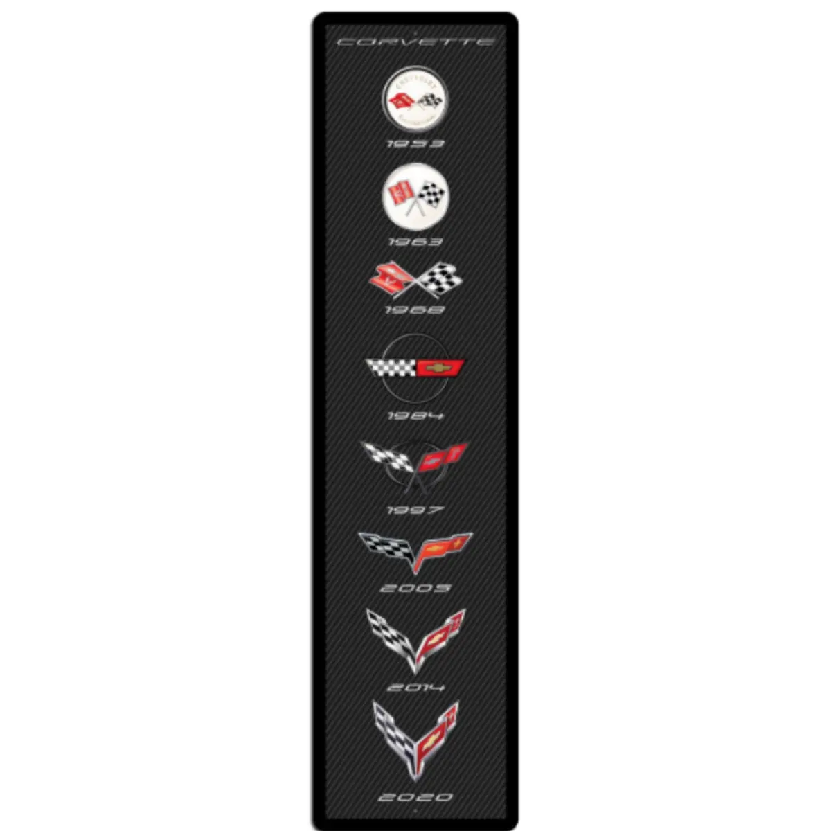 Corvette C8 Color Art Thick Aluminum Sign 1