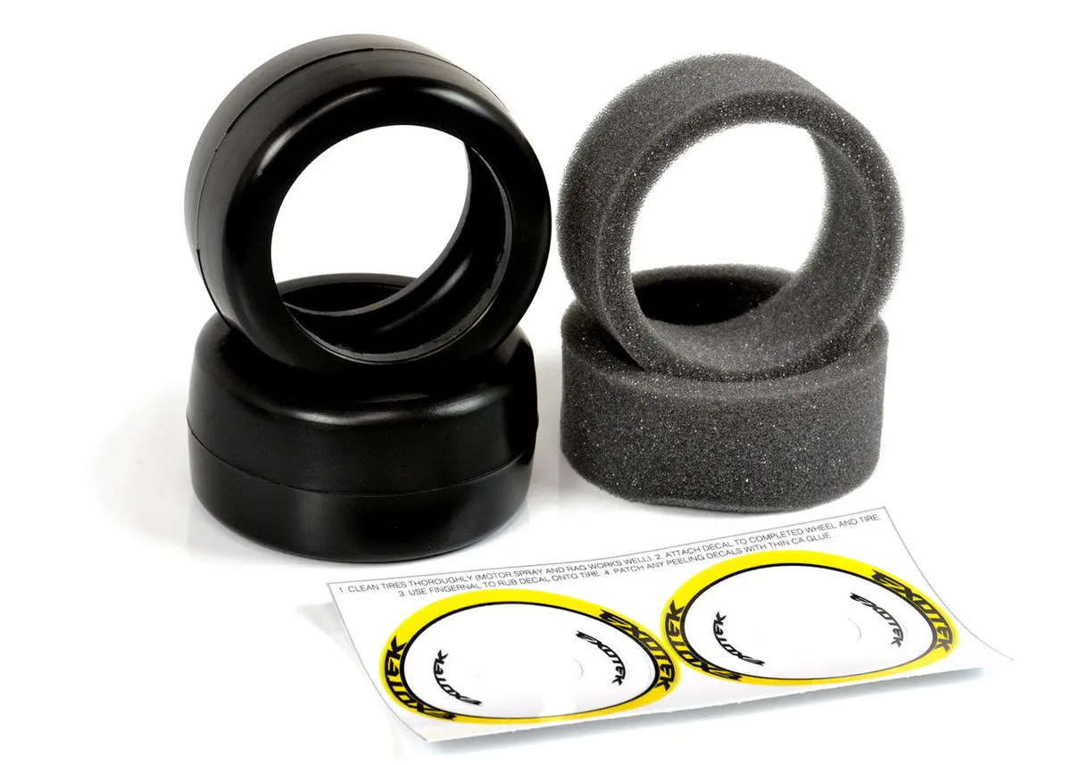 Exotek F1 1/10 Rubber Tires V2 - Front 40X (Yellow-Firm) (2Pc) 1