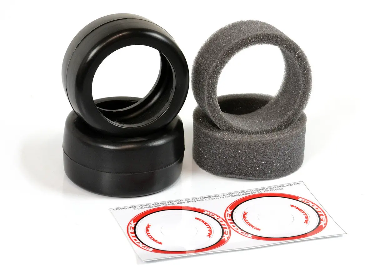 Exotek F1 1/10 Rubber Tires V2 - Front 38X (Red-Medium) (2Pc) 1