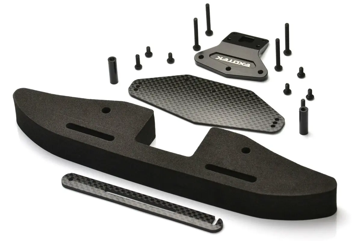 Dr10 / Dr10m Front Bumper Set, Alloy, Cf And Foam With Gnss Slot - Etk-2091 1