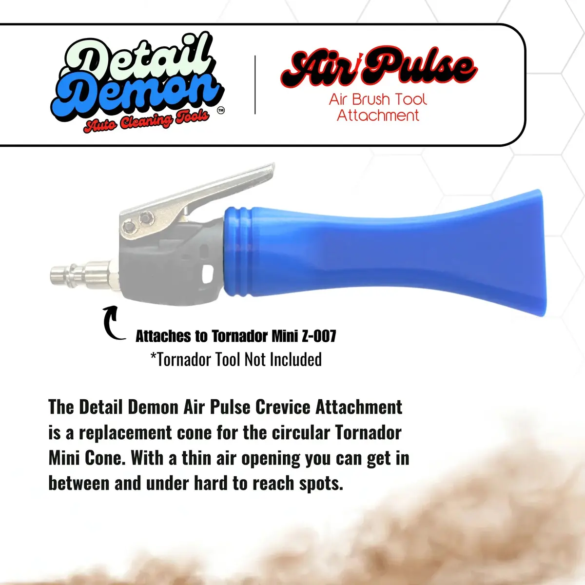 Detail Demon Air Pulse Crevice Attachment For The Tornador Mini Z-007 (2 Pack) Ddapc2 2