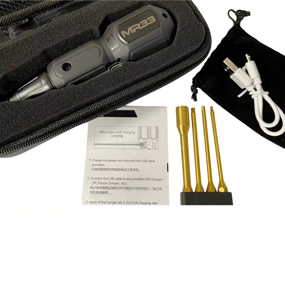 Mr33 Electric Screwdriver With 2.0, 2.5, 3.0 And 7.0Mm Bits 2