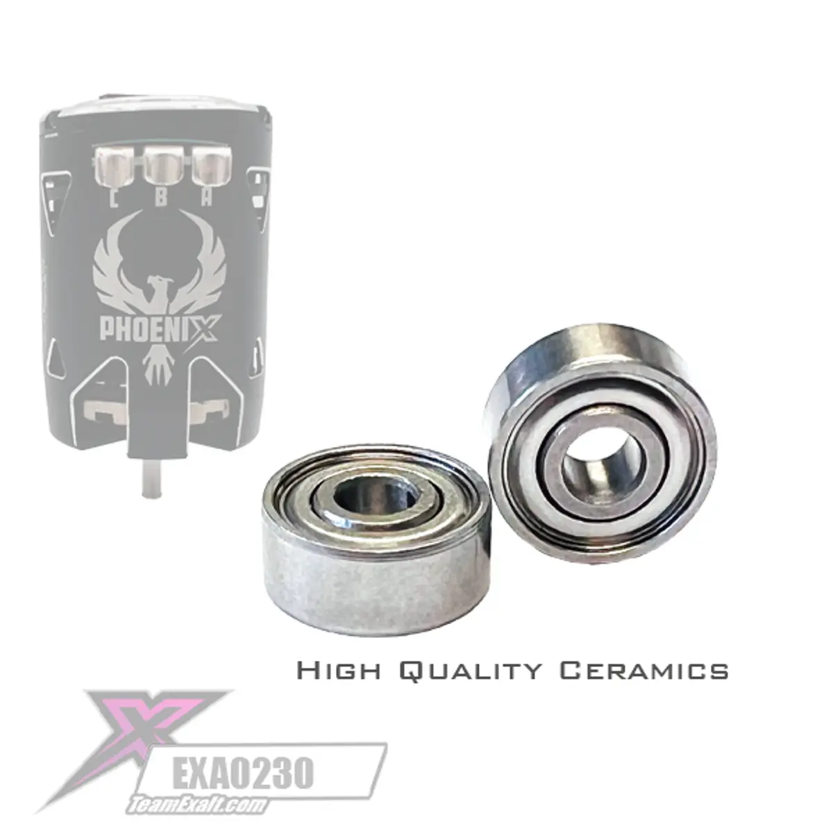 Exalt Hybrid-Xsn Ceramic Motor Bearings 1/8 X 3/8 X 5/32 (2) (Exa0230) 2