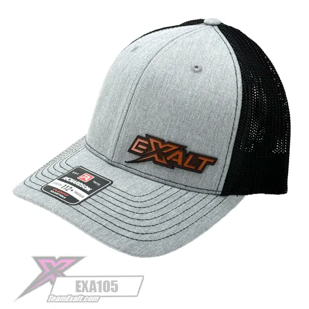 Exalt Gray/Black Snap Flex Hat W Leather Patch(Exa105) 1