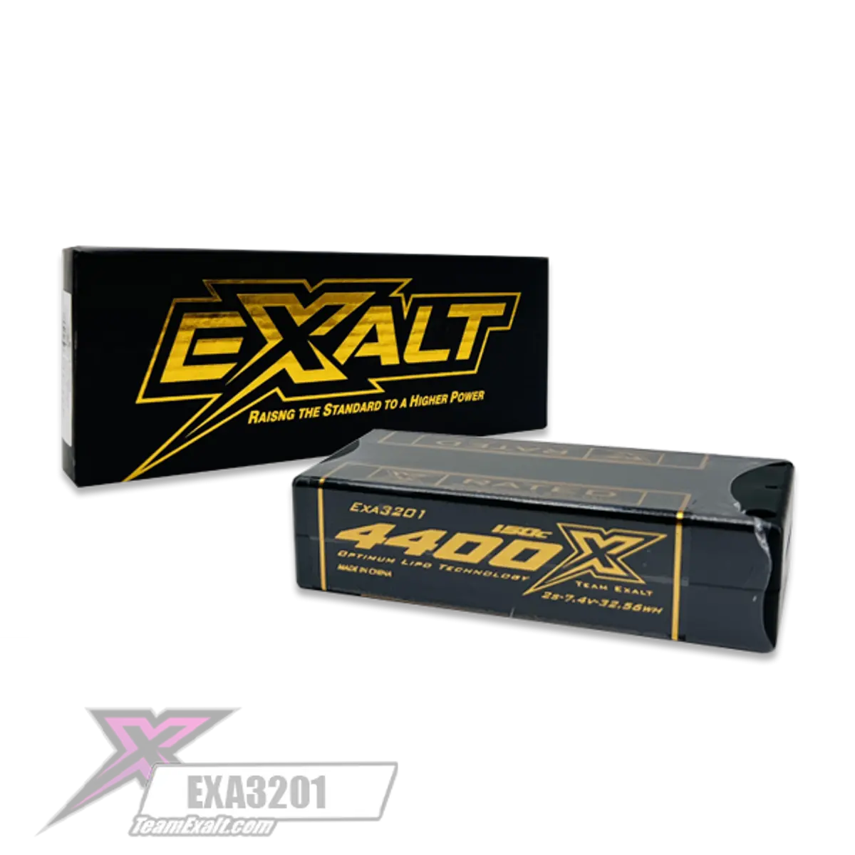 Exalt X-Rated 2S 150C Hardcase Shorty Lipo Battery (7.4V/4400Mah) 1