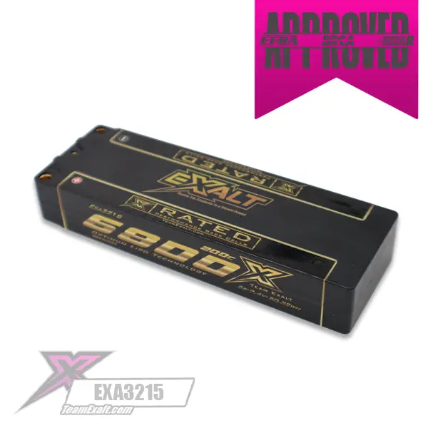 Exalt X-Rated 2S 200C Lcg Stick Hardcase Lipo Battery (7.4V/6800Mah) W/5Mm Bullets 1