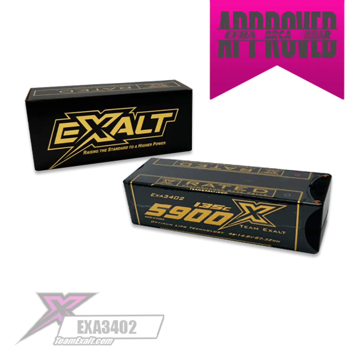 Exalt X-Rated 4S 135C Lcg Stick Hardcase Lipo Battery (14.8V/5900Mah) 1
