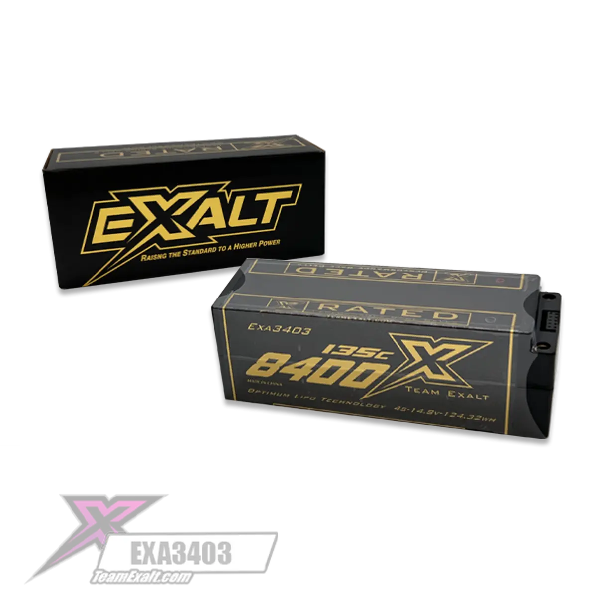 Exalt X-Rated 4S 135C Stick Hardcase Lipo Battery (14.8V/8400Mah) 1