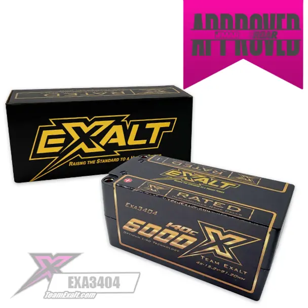 Exalt X-Rated 4S 140C Hardcase Shorty Hv- Lipo Battery (15.2V/6000Mah)W/5Mm Bullet Connectors (Exa3404) 1