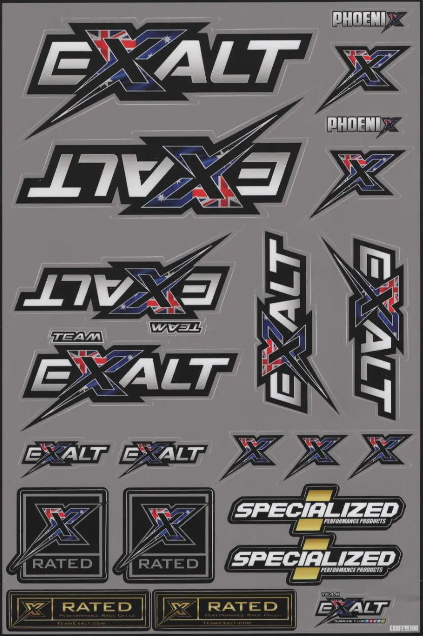 Team Exalt Australia Sticker Sheet (Exas9451au) 1